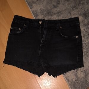 Carmar | Midnight Black Frayed Jean Shorts